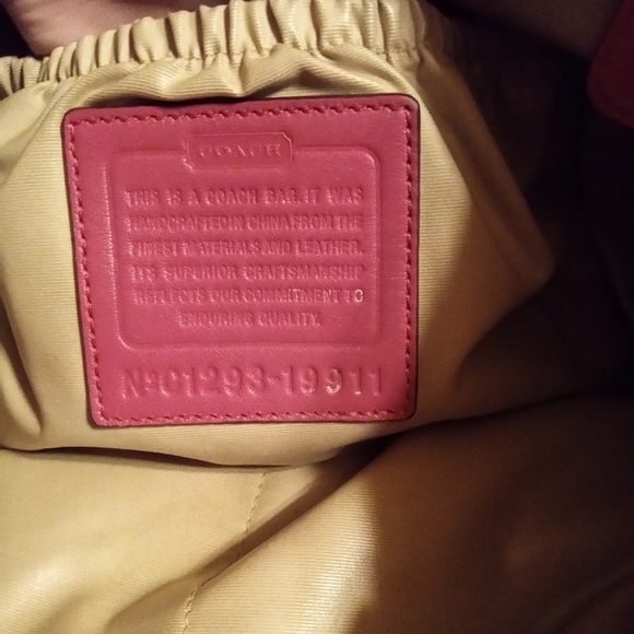 Coach Pink Patent Leather Baby Bag F19911 - Picture 11 of 16